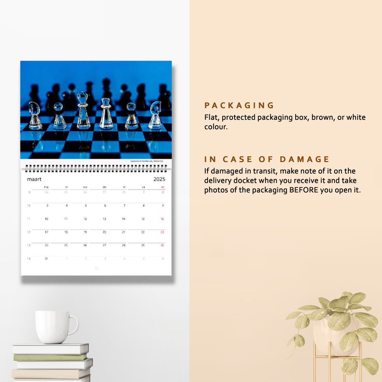 2025 chess wall planner by Istvan Maar Photography on the wall