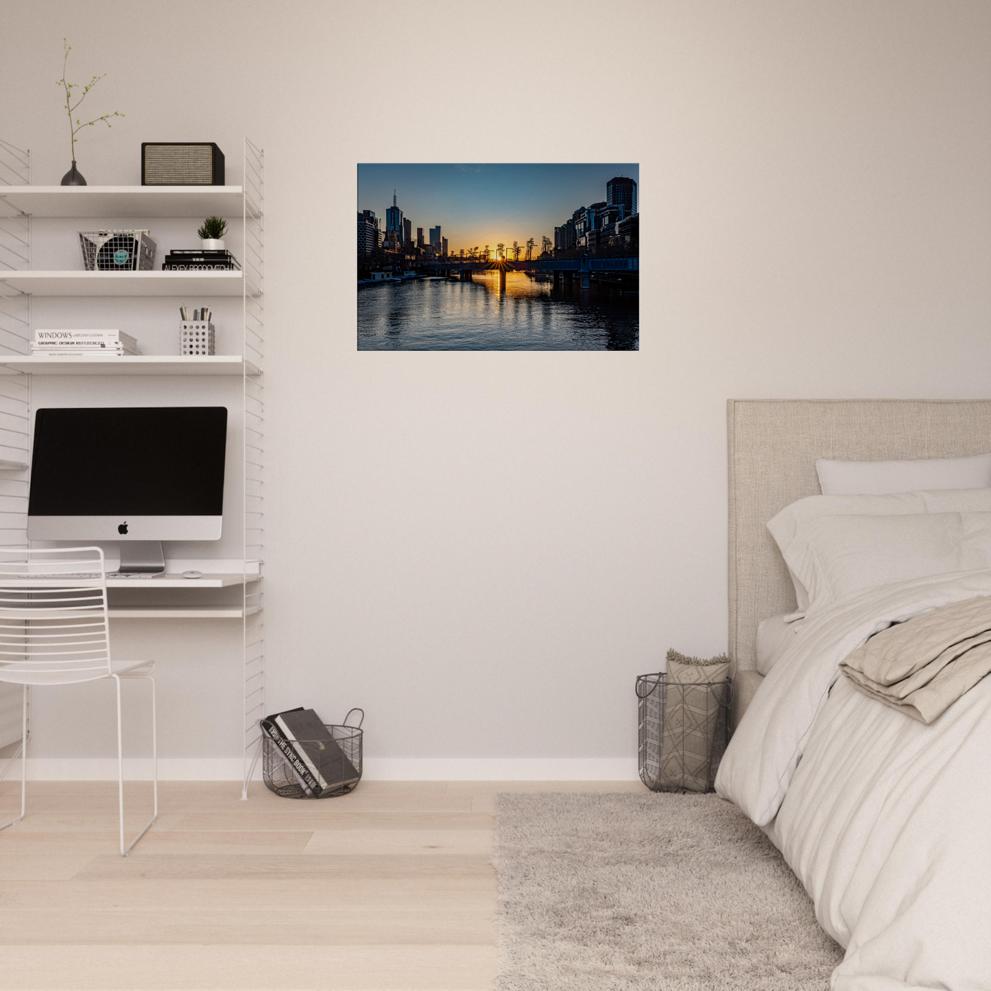 Sunrise on Yarra in Melbourne Poster Canvas by Istvan Maar Photography - teen's room