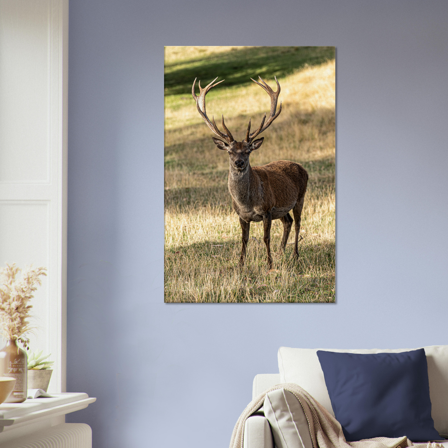Deer Wildlife Animals Art Nursery Photography Wall Decor Kids Room Poster Playroom Artwork Stag Stretched Canvas 049