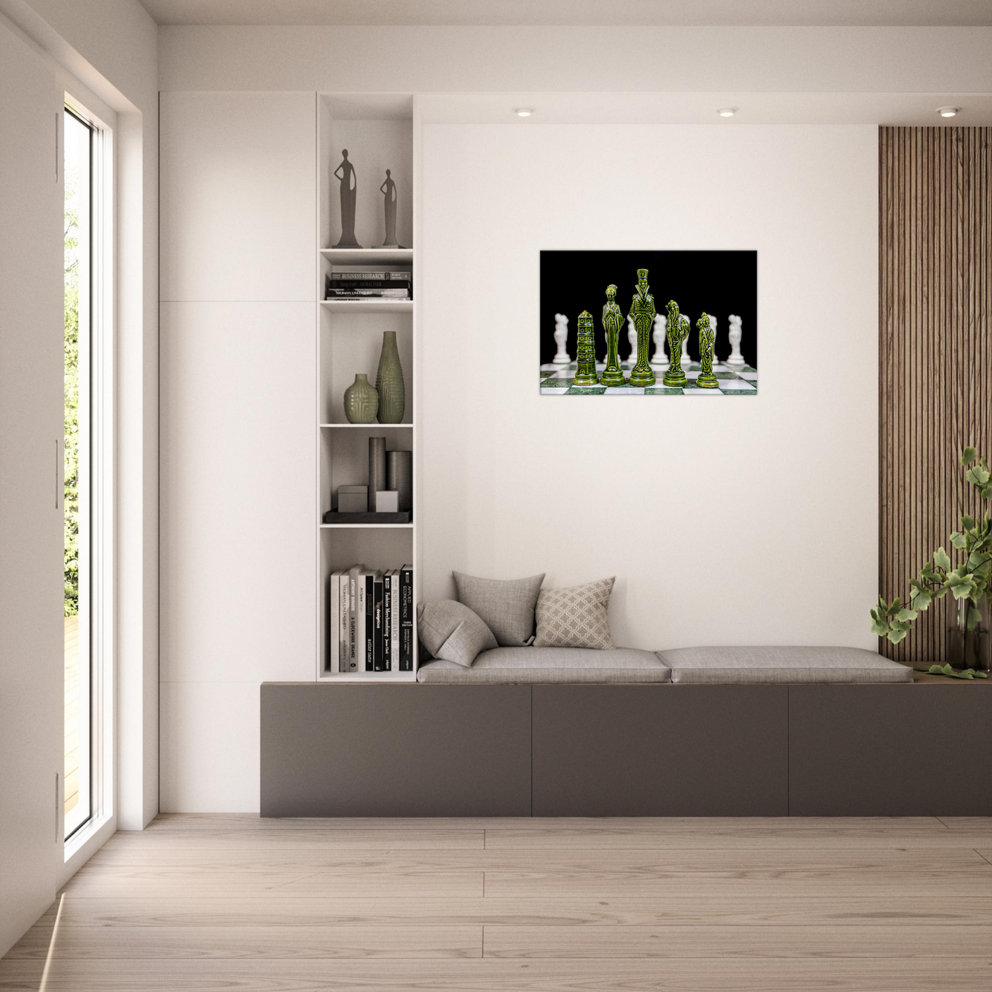 Porcelain Chess Set (made in China) Canvas by Istvan Maar Photography - lobby