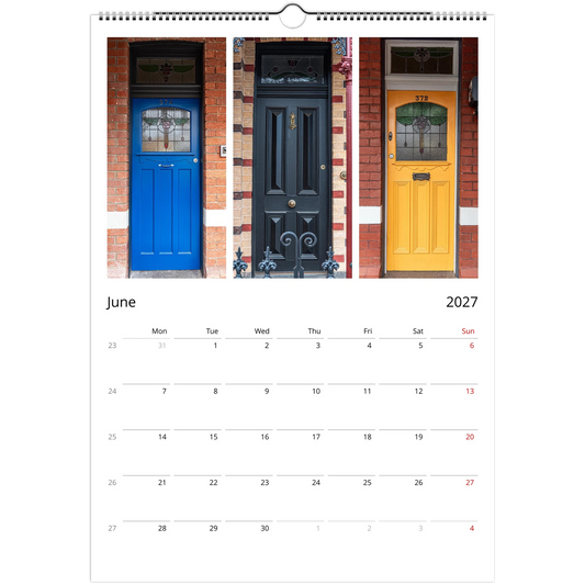 2027 Doorways Wall Calendar – photography detail of ornate doorways