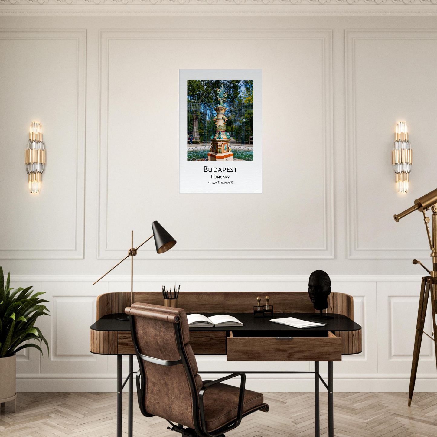 Personalised Budapest Travel Canvas - Zsolnay fountain by Istvan Maar Photography wall art