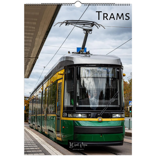 2027 Trams Wall Calendar – front cover featuring Melbourne tram photography by Istvan Maar