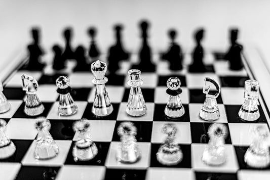 Antique chess set from Mr Simon's collection — fine art chess photography by Istvan Maar