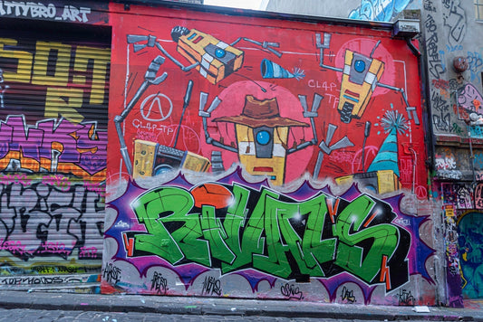 Hosier Lane Melbourne street art graffiti laneway — urban photography by Istvan Maar
