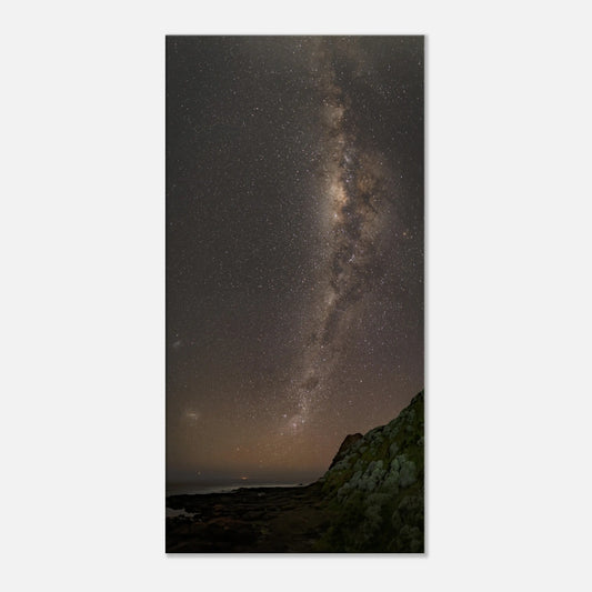 Aurora Australis and Milky Way over Flinders Blowhole, Mornington Peninsula — astrophotography by Istvan Maar