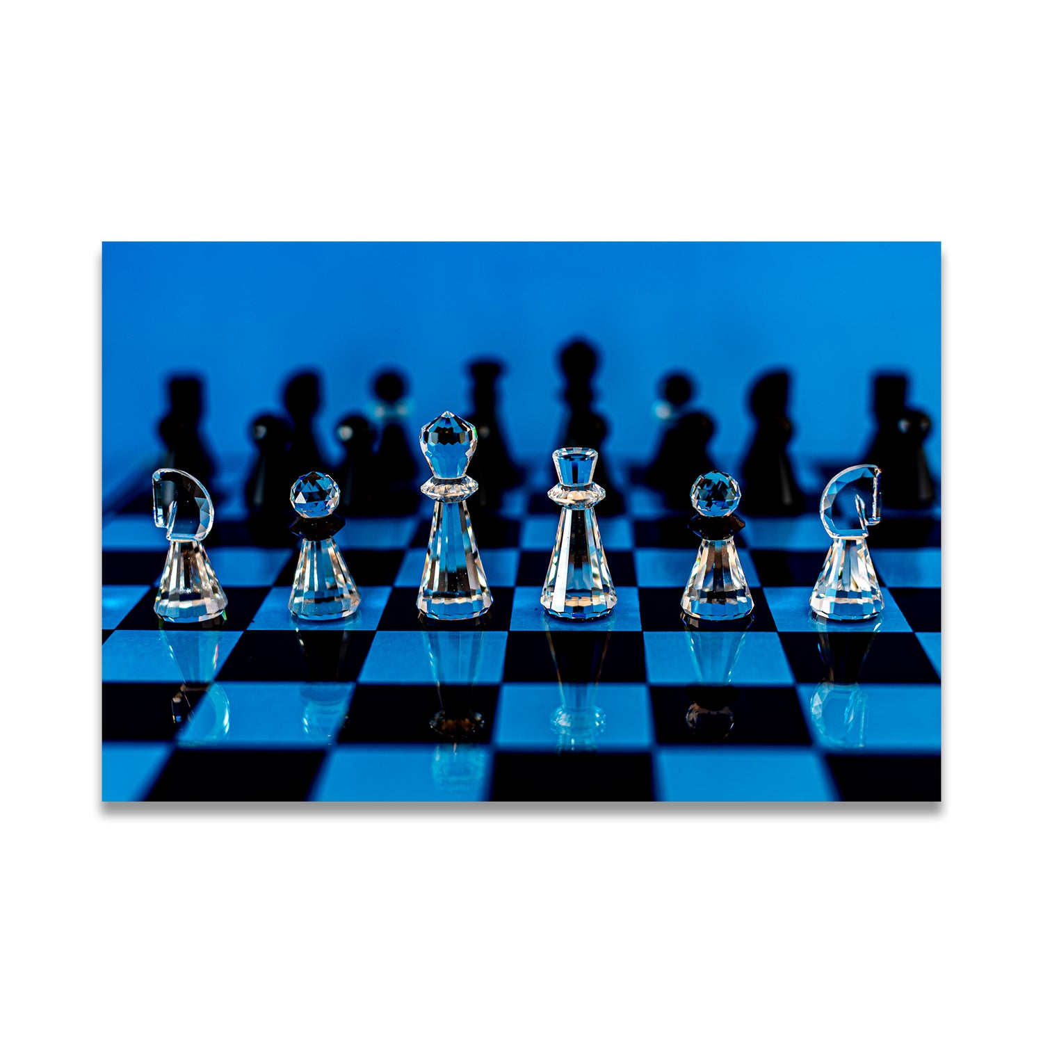 Chess board and pieces canvas by Istvan Maar Photography