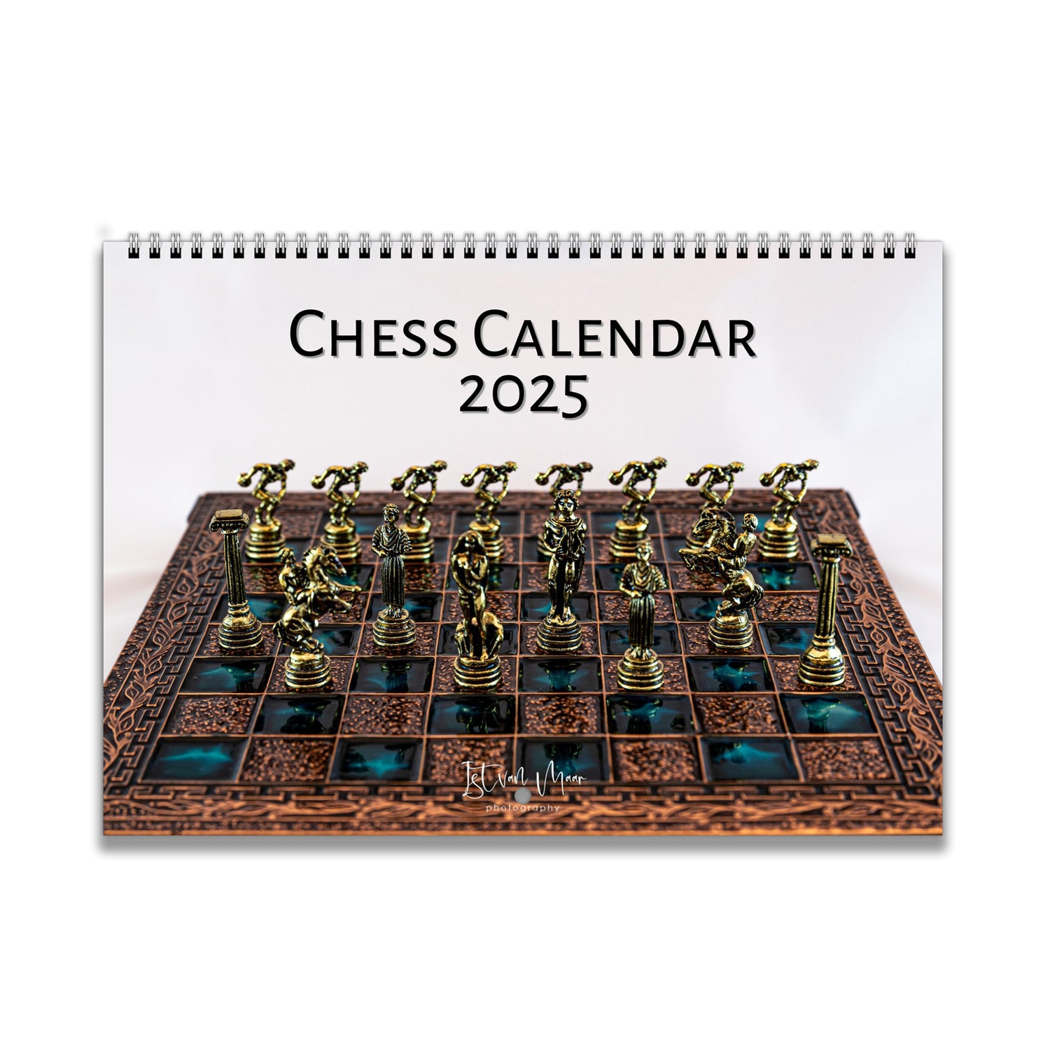 Chess Calendar by Istvan Maar Photography in English, week starts on Monday 