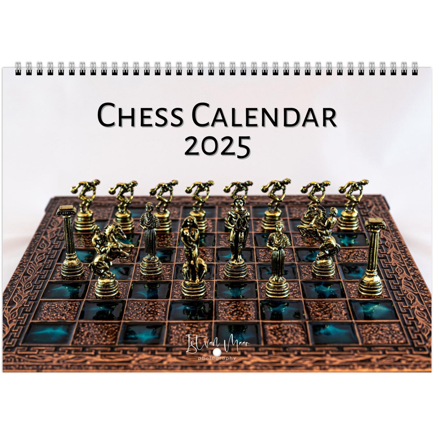 Chess calendar by Istvan Maar Photography. Available in 5 versions and language translations.