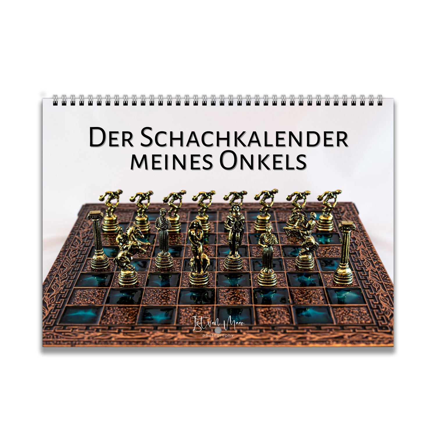 Personalised Chess Calendar, change the title, start month or start day of the week.