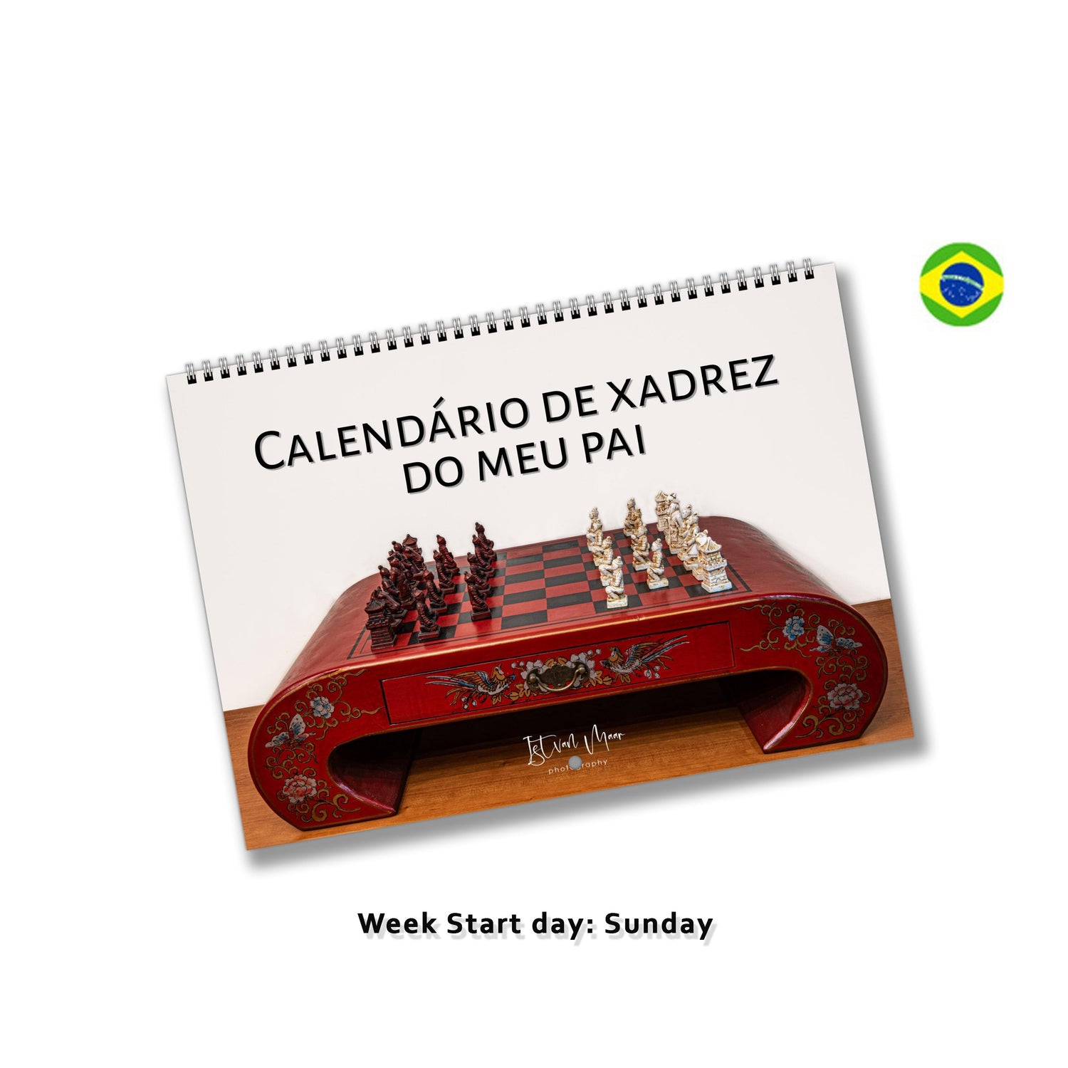 Personalized calendars in Portuguese (Sunday)