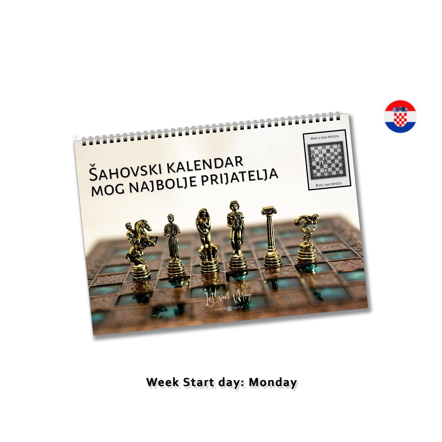 Personalized calendars in Croatian (Monday)