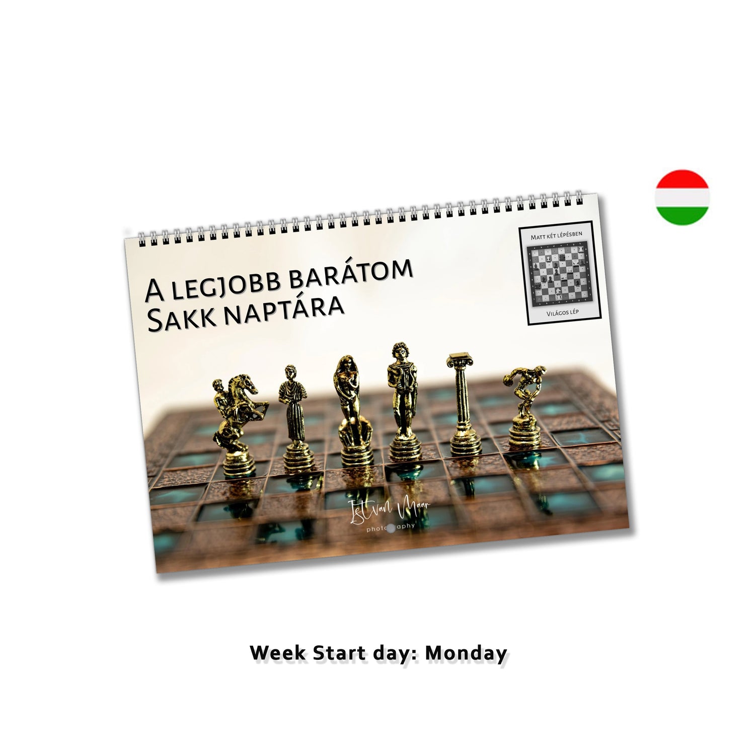 Personalized calendars in Hungarian (Monday)