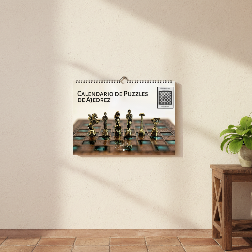Calendario de Puzzles de Ajedrez - Spanish Calendar Lifestyle Mockup