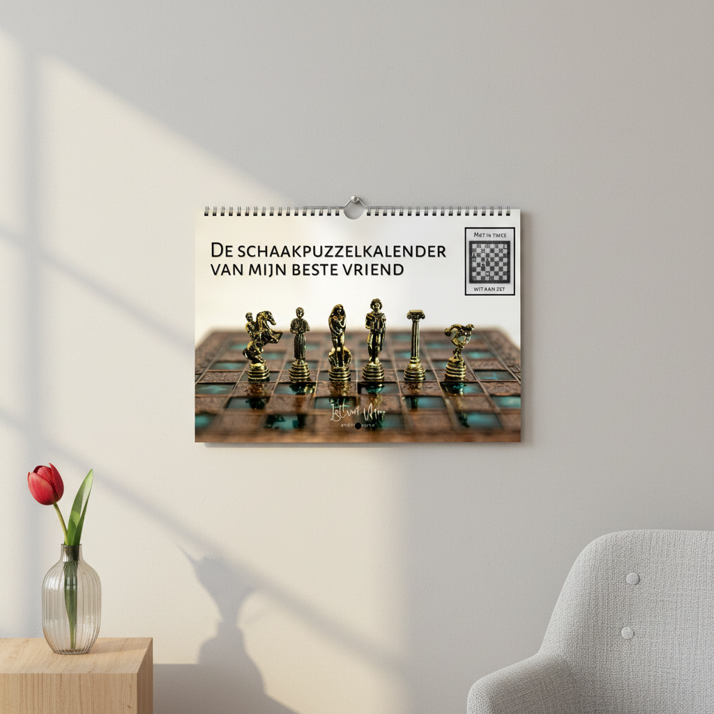 De Schaakpuzzelkalender - Dutch Personalised Calendar Mockup
