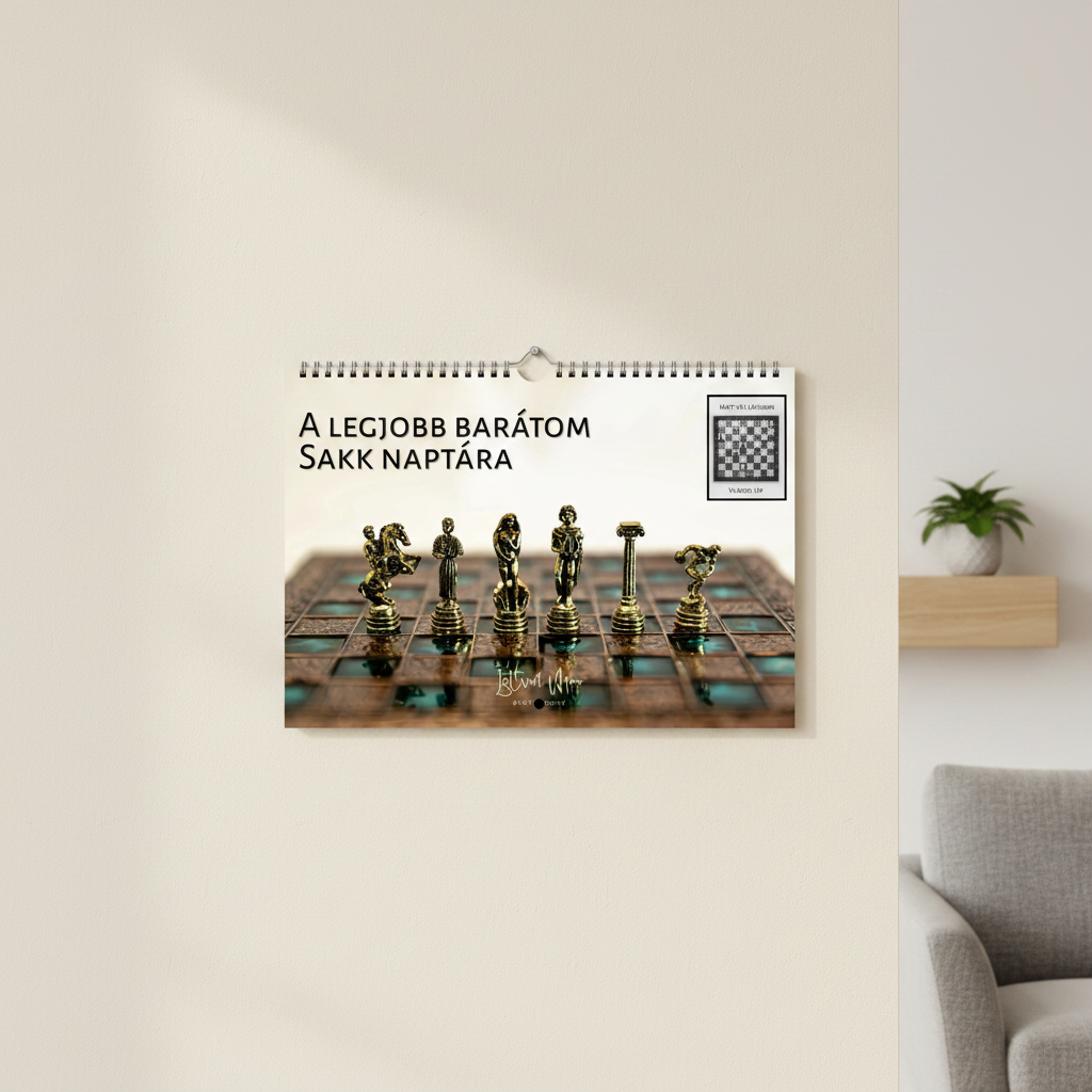 Hungarian Personalised Chess Calendar - Lifestyle Mockup
