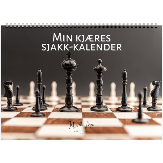 2025 Chess Wall Calendar by Istvan Maar Photography featuring intricate chess sets.