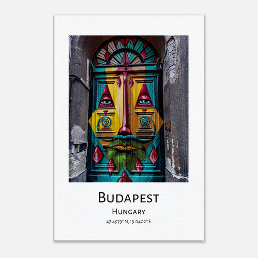 Personalised Budapest Travel Canvas - colorful door by Istvan Maar Photography - wall art