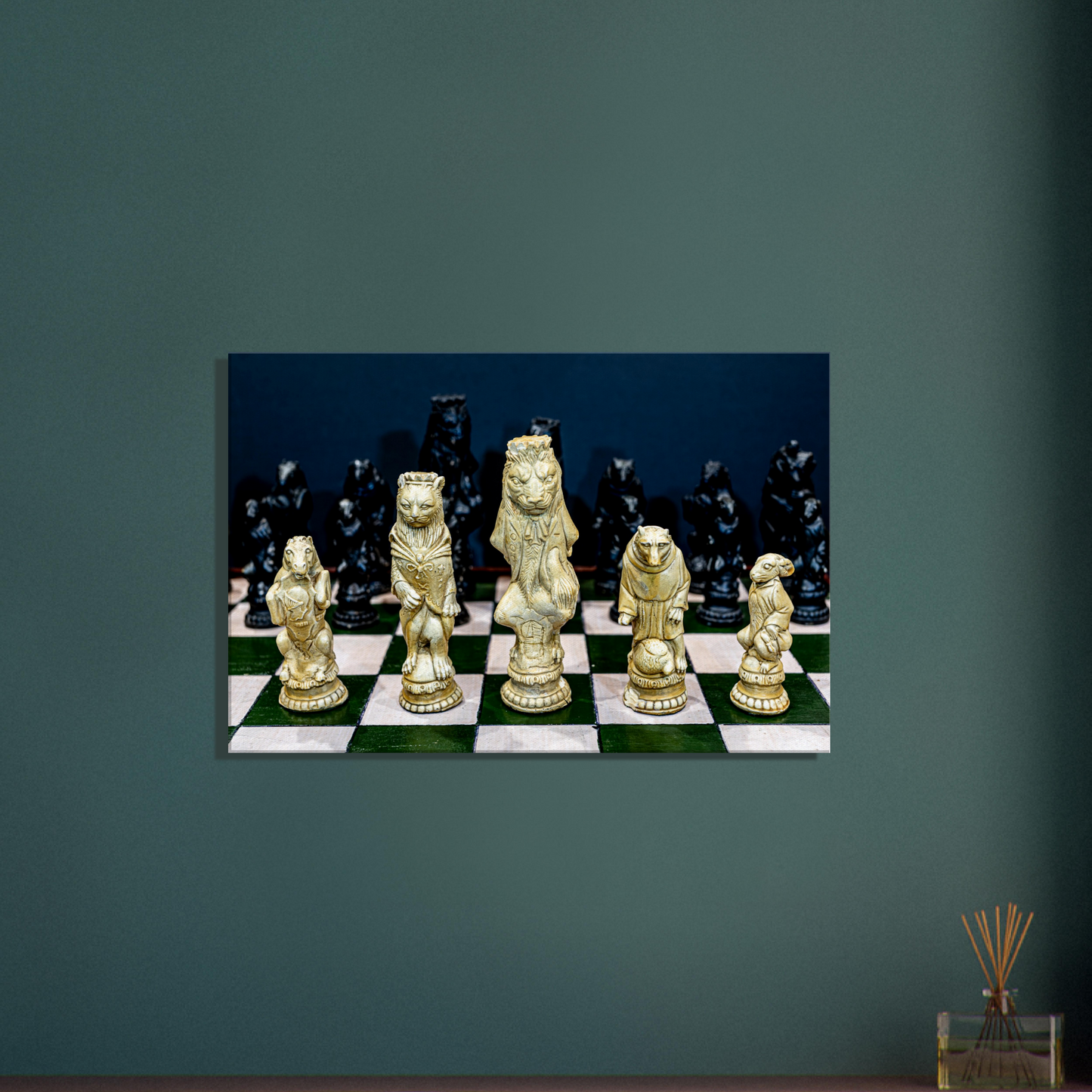 Reynard the fox Chess Set Canvas by Istvan Maar Photography - executive office