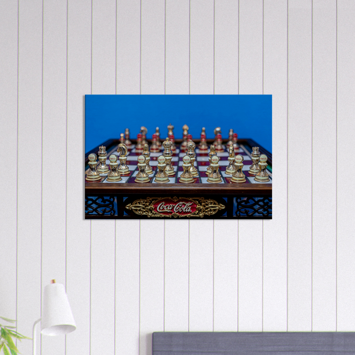 Coca-Cola themed chess set canvas by Istvan Maar Photography - living room