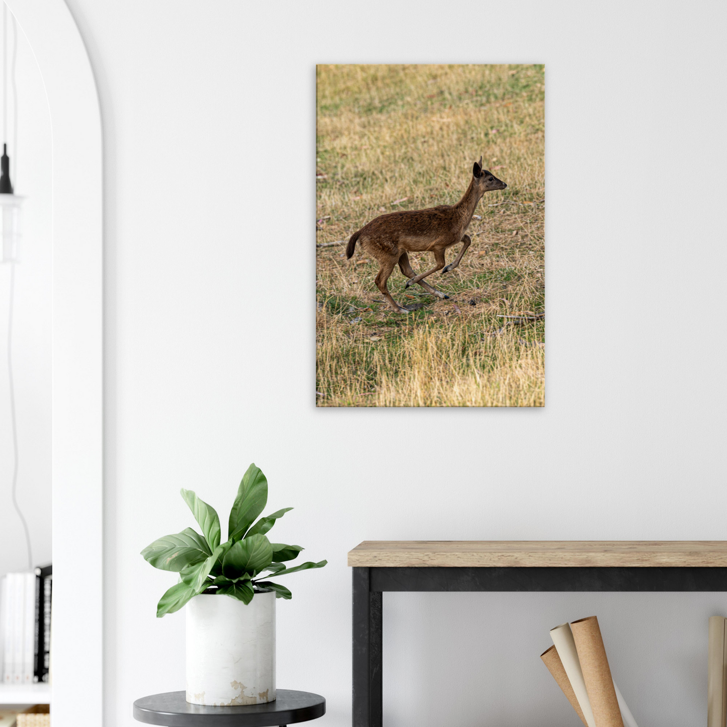 	
Deer Wildlife Animals Art Nursery Photography Wall Decor Kids Room Poster Playroom Artwork Stag Stretched Canvas 133