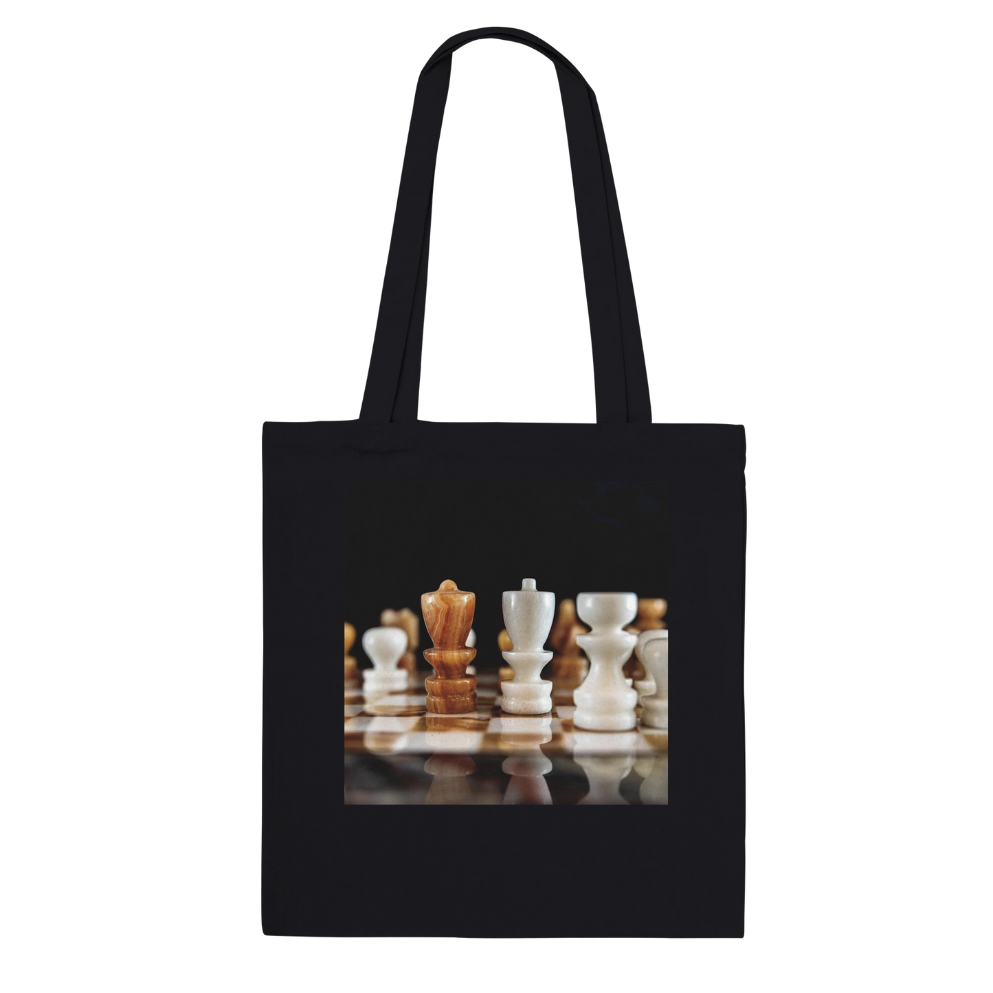 The King Stands Alone chess tote bag — Classic Black