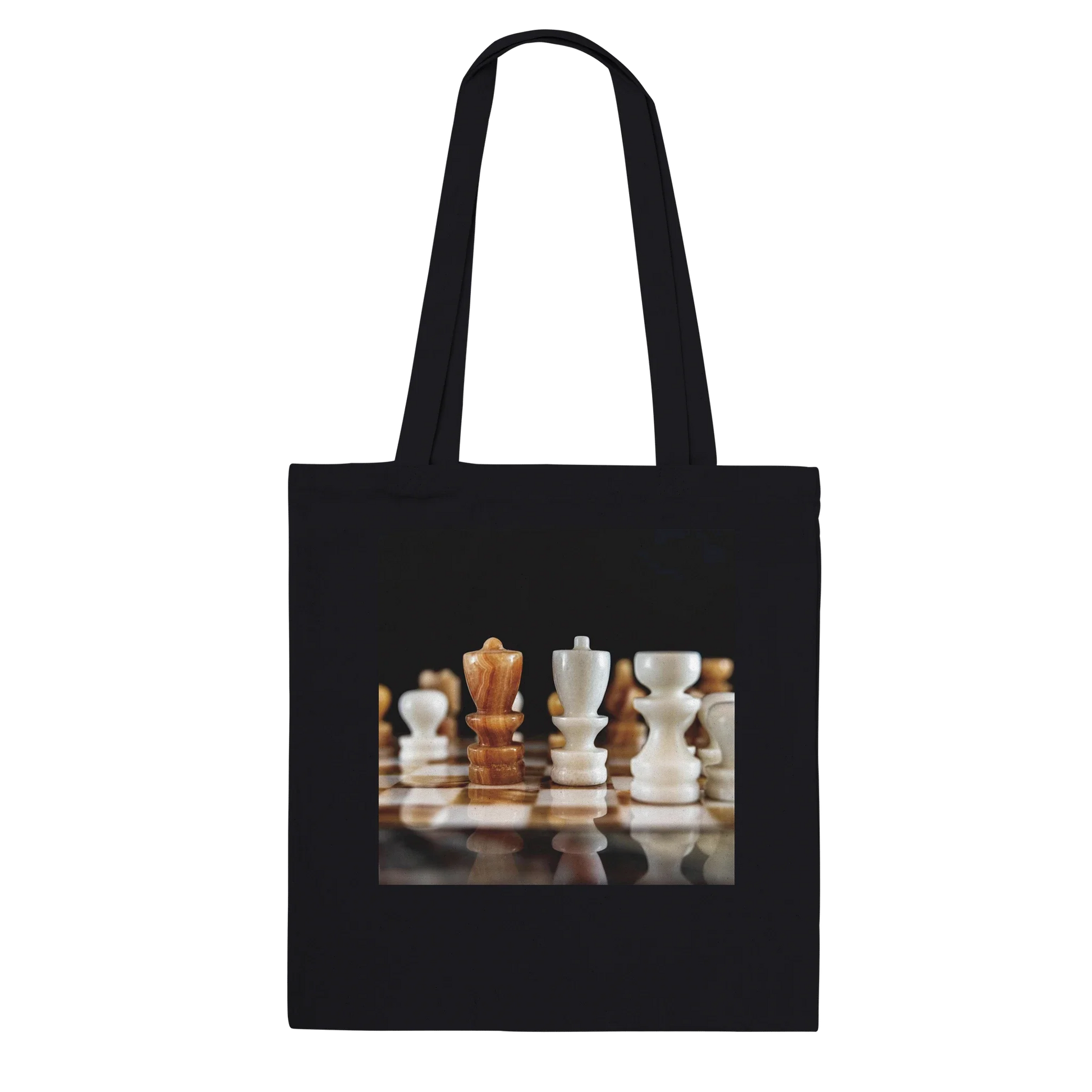 The King Stands Alone chess tote bag — Classic Black