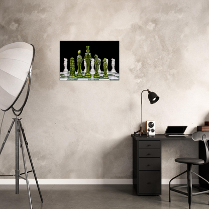 Porcelain Chess Set (made in China) Canvas by Istvan Maar Photography  - home office