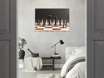 Wooden Chess Set Wall Art Canvas by Istvan Maar Photography home décor