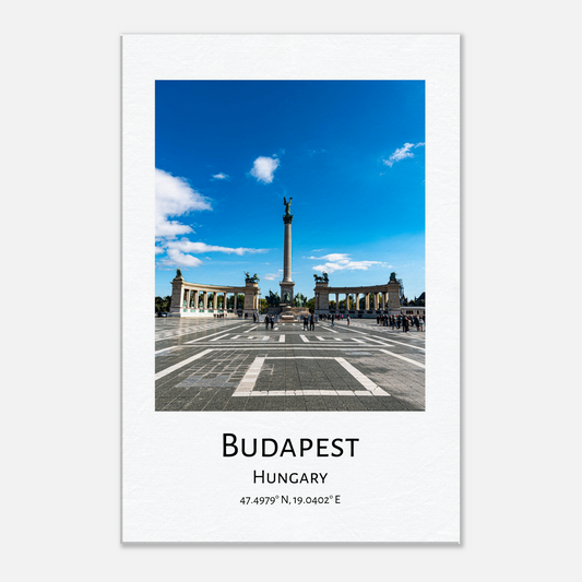 Personalised Budapest Travel Canvas - Heroes' Square by Istvan Maar Photography - close-up