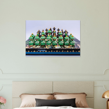 Hand painted chess set canvas by Istvan Maar Photography - guest bedroom decor