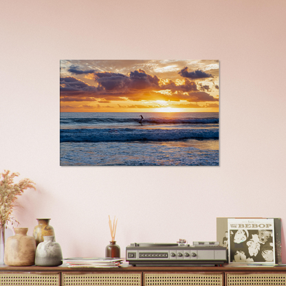 Sunrise Surfing Gold Coast Seascape Canvas by Istvan Maar Photography - man cave