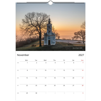 Hungary Wall Calendar – lifestyle wall display in home interior