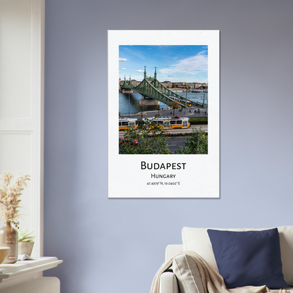 Personalised Budapest Travel Canvas - Liberty Bridge by Istvan Maar Photography - home décor