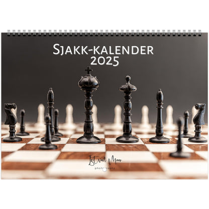 2025 Chess Wall Calendar by Istvan Maar Photography featuring intricate chess sets.