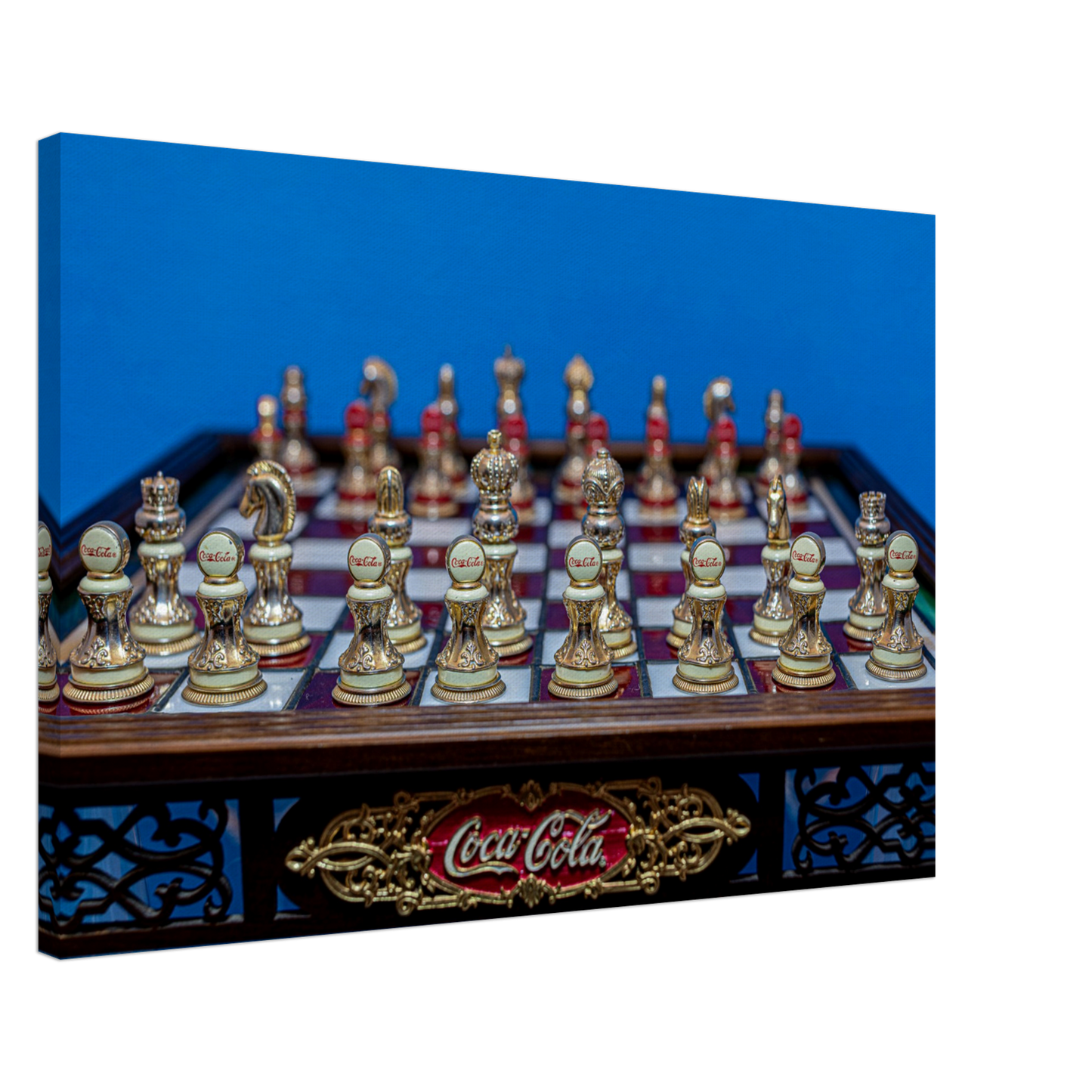 Coca-Cola themed chess set canvas by Istvan Maar Photography - by side