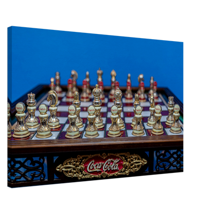 Coca-Cola themed chess set canvas by Istvan Maar Photography - by side