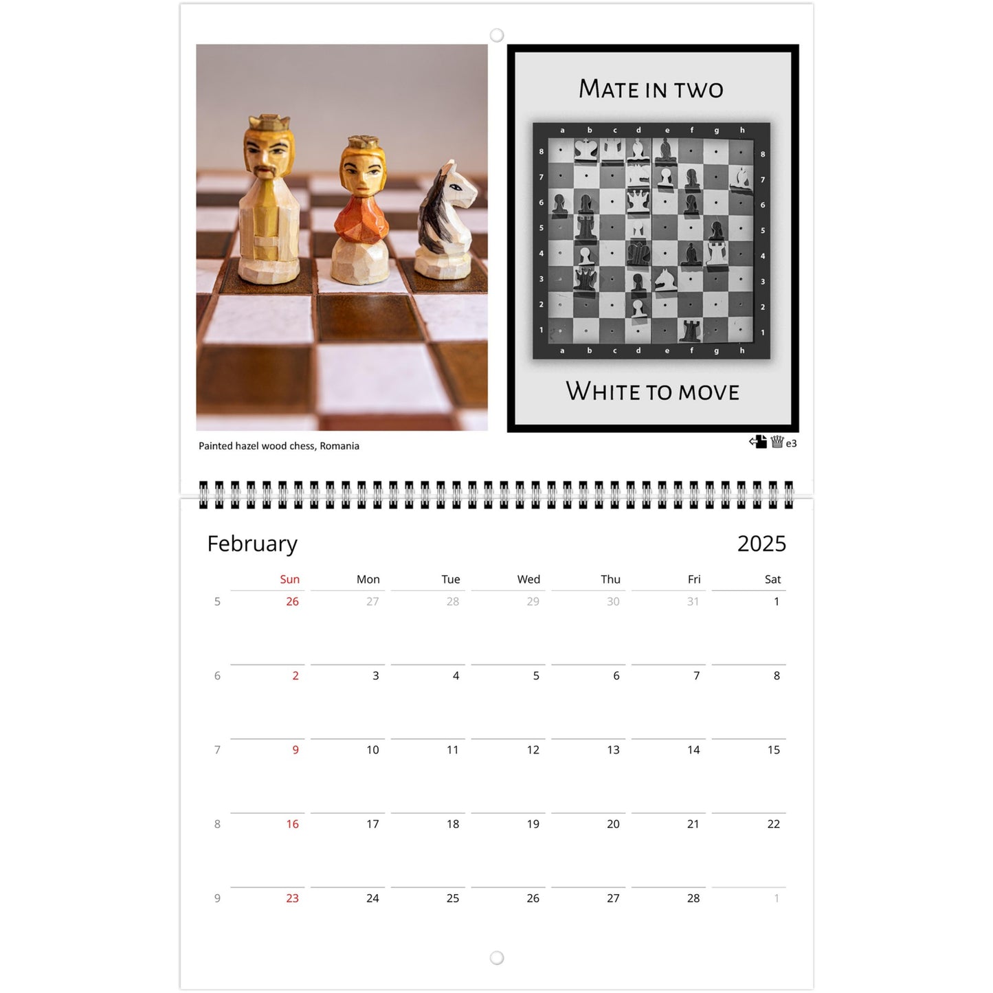 Unique Chess Calendar by Istvan Maar Photography