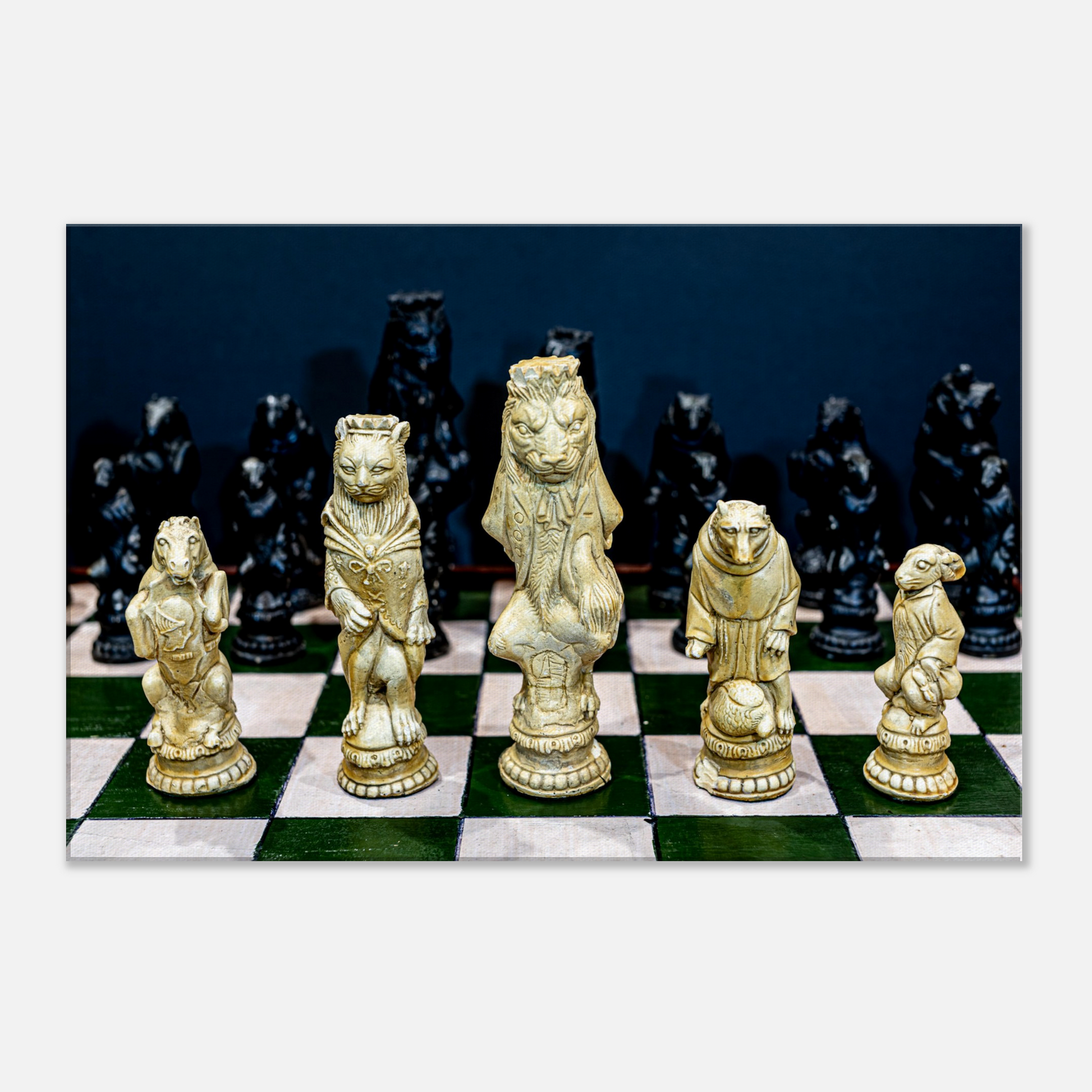 Reynard the fox Chess Set Canvas by Istvan Maar Photography - close-up