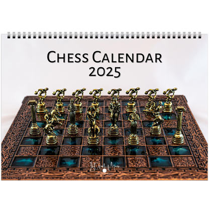 2025 Chess Wall Calendar Bundle | A4 Horizontal | English | Week Starts Monday | 2 Calendars | B