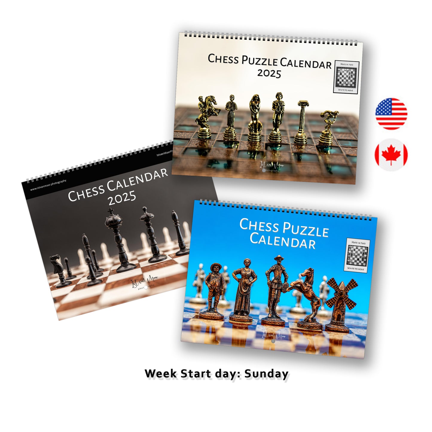 2025 Chess calendar bundle by Istvan Maar Photography 