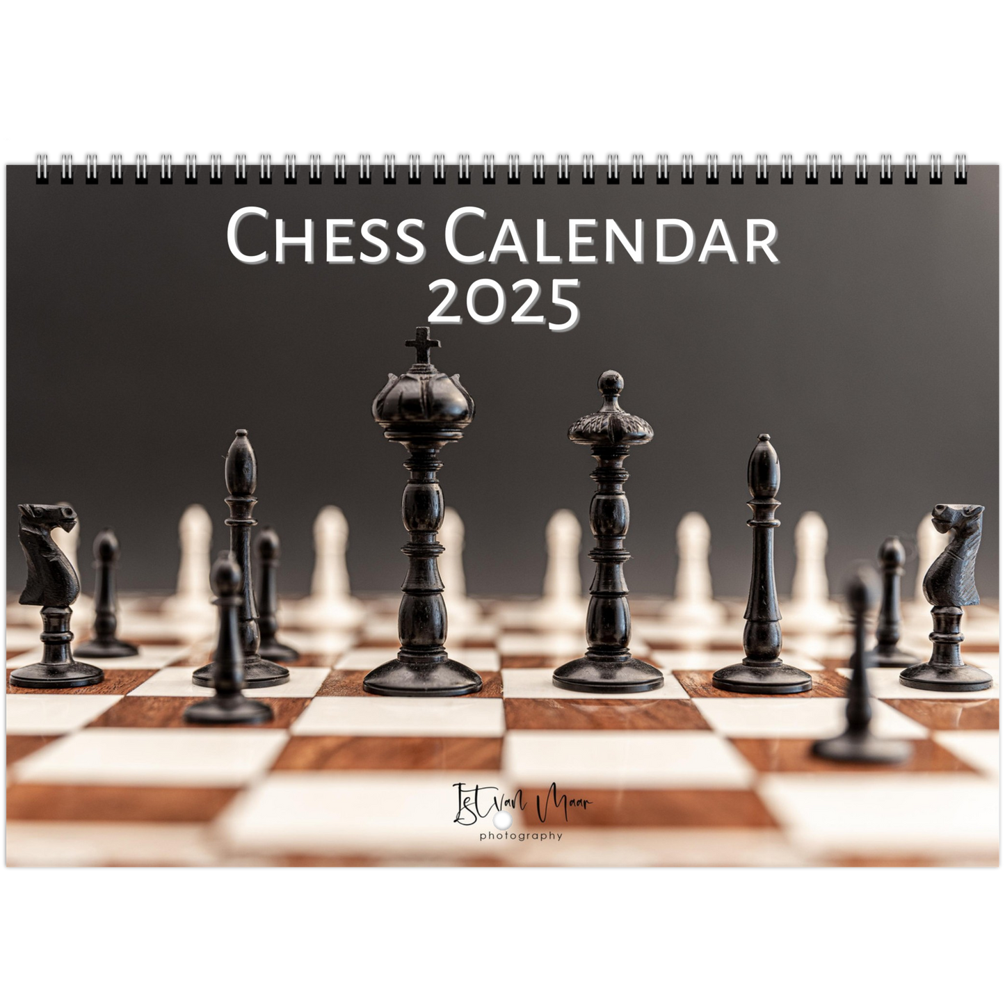 2025 Chess Calendar by Istvan Maar Photography - Sunday Start day - English version