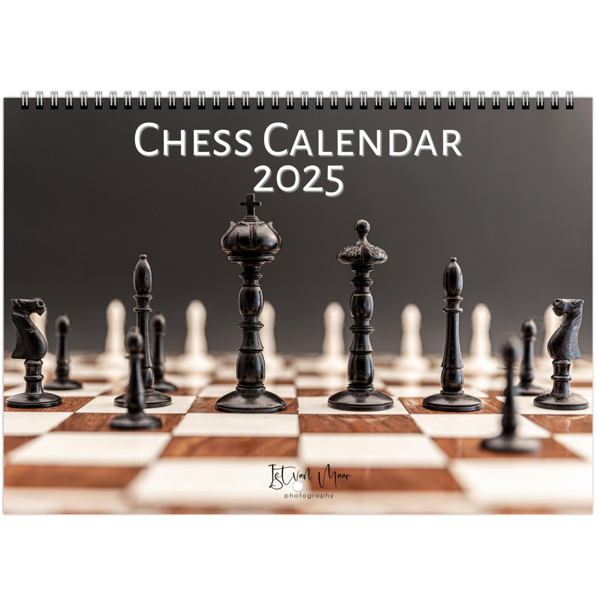 2025 Chess Calendar by Istvan Maar Photography - Sunday Start day - English version