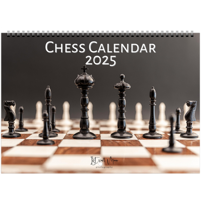 2025 Chess Calendar by Istvan Maar Photography - Sunday Start day - English version