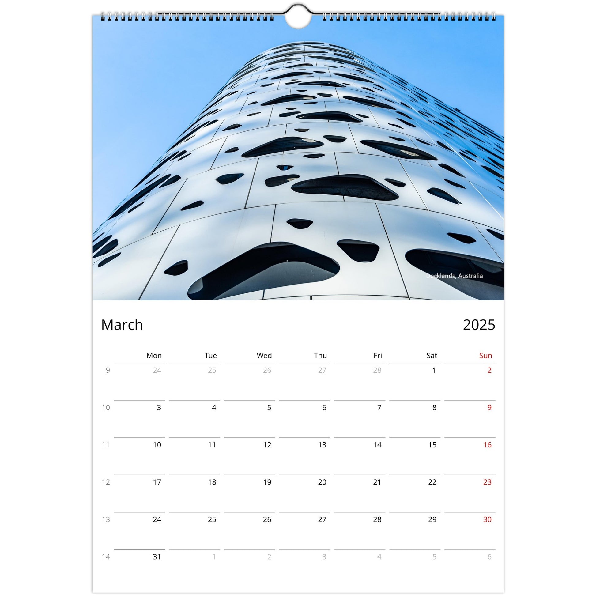 2025 architecture calendar by Istvan Maar Photography - Docklands