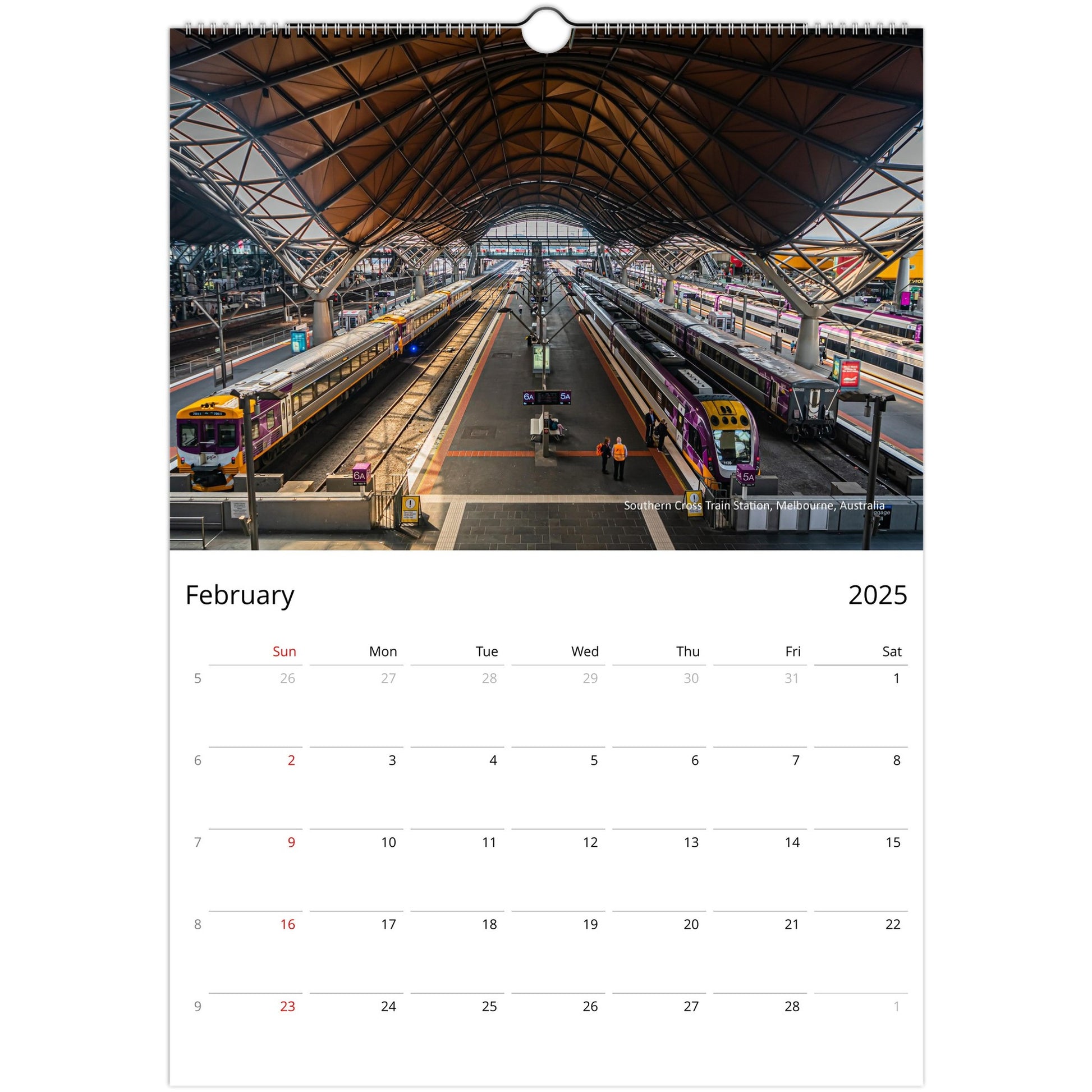 2025 architecture calendar by Istvan Maar Photography - Southern Cross Station