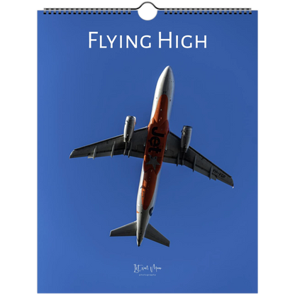 Jetstar plane landing on Tullamarine airport. Aviation wall calendar cover. Available in A4, A3, LT US and Ledger US sizes from Istvan Maar Photography.