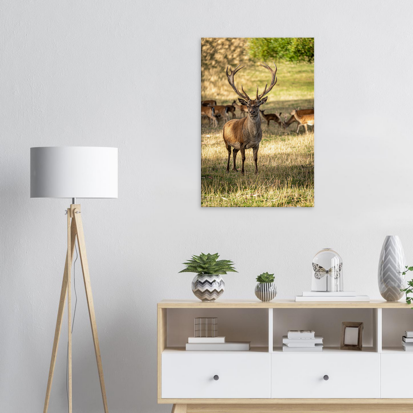 	
Deer Wildlife Animals Art Nursery Photography Wall Decor Kids Room Poster Playroom Artwork Stag Stretched Canvas 122