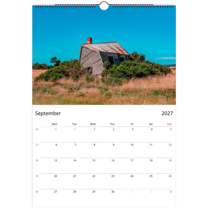 Rusty and Beauty Cars Wall Calendar – lifestyle wall display in home interior