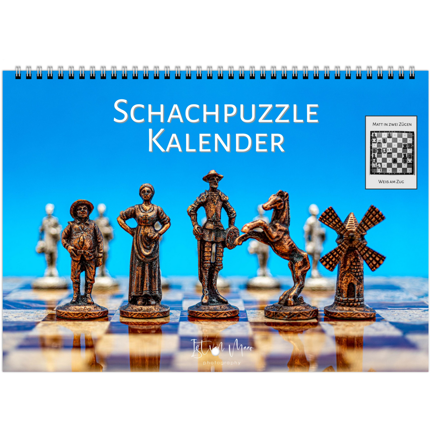 2025 Chess Wall Calendar Bundle | A4 Horizontal | German | Week Starts Monday | 2 Calendars | D